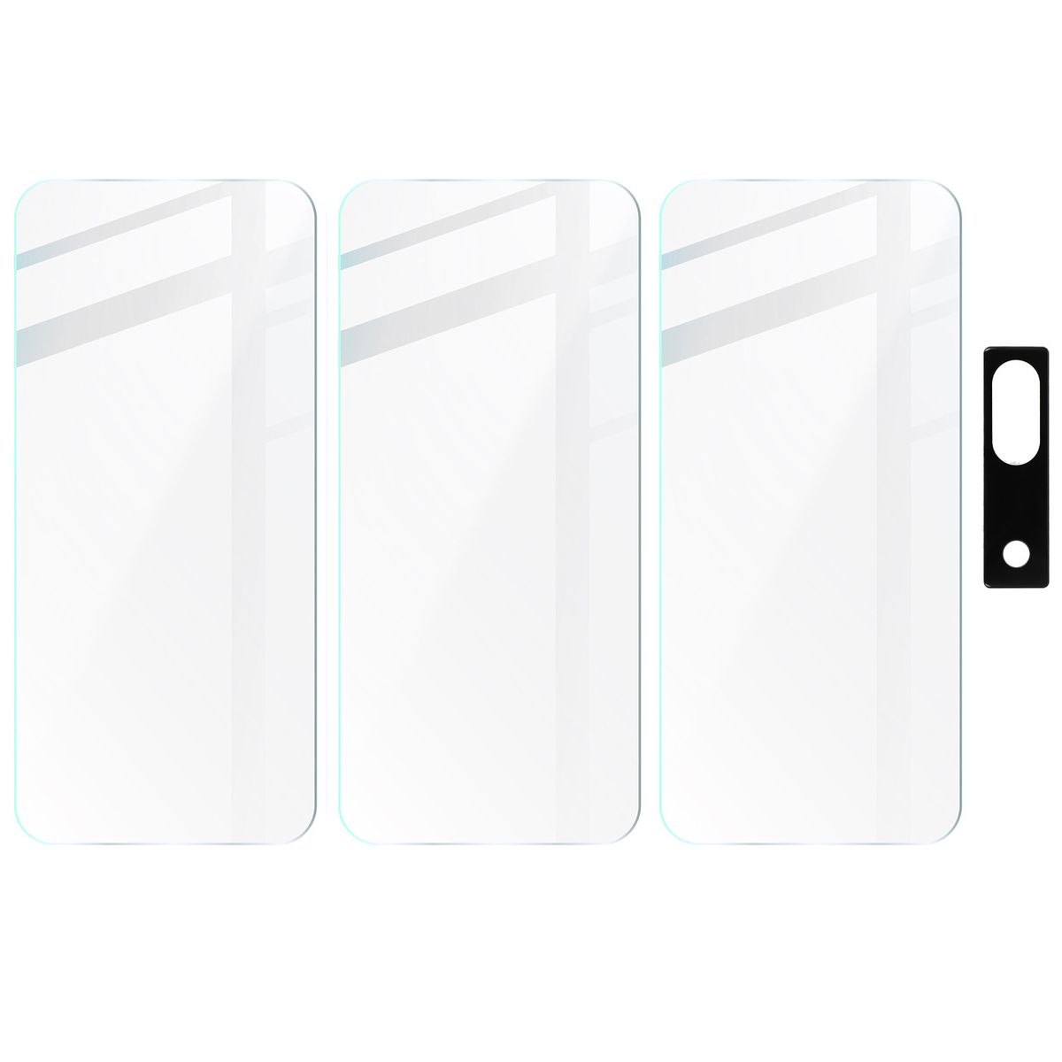 Szkło hartowane Bizon Glass Clear - 3 szt. + obiektyw, Google Pixel 8a